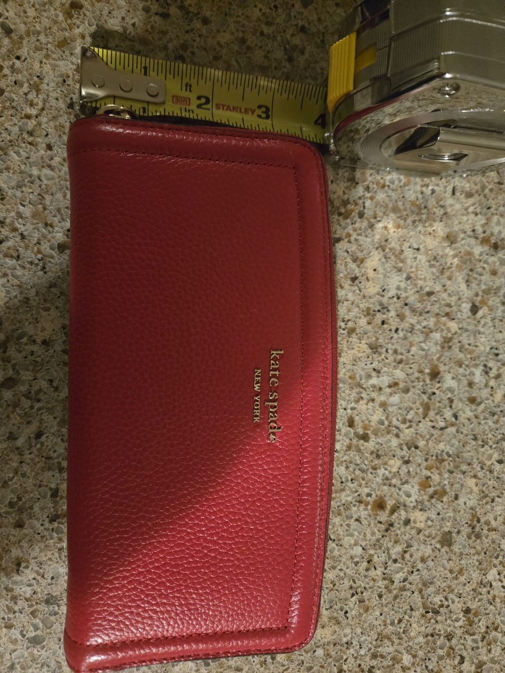 kate spade Red Leather Zip Wallet